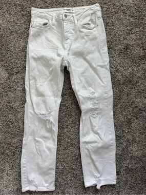 Just Black Slim White Distressed Jeans